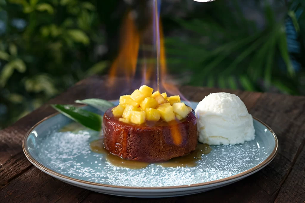 Flaming Pineapple Butter Cake