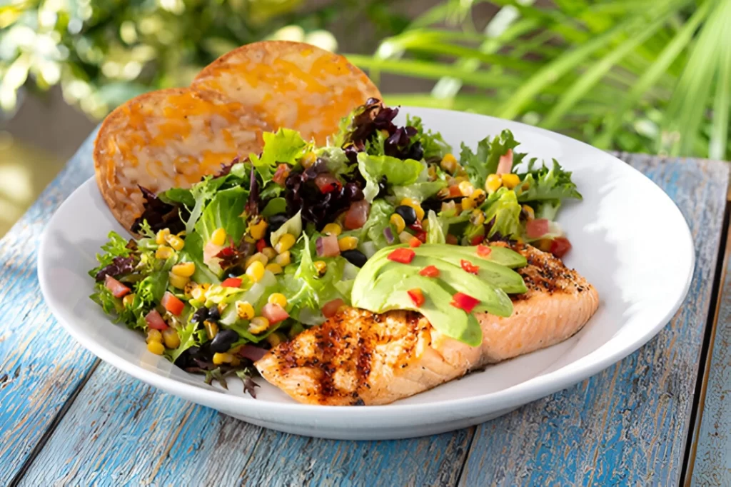 Salmon Tostada Salad